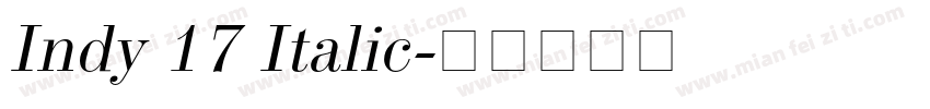 Indy 17 Italic字体转换